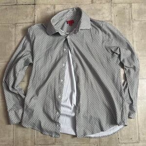 ZNT18 branded men's patterned button-down shirt size 32/33